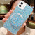 Starry Sequin Round Mirror Stand Epoxy TPU Phone Case