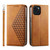 Cubic Grid Calf Texture Magnetic Leather Phone Case