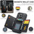 DG.MING M5 Series Zip RFID Multi Card Detachable Leather Phone Case