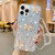 Starry Sequin Jade Butterfly Epoxy TPU Phone Case with Strap