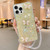 Starry Sequin Jade Butterfly Epoxy TPU Phone Case with Strap