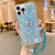 Starry Sequin Jade Butterfly Epoxy TPU Phone Case with Strap