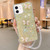 Starry Sequin Jade Butterfly Epoxy TPU Phone Case with Strap