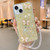 Starry Sequin Jade Butterfly Epoxy TPU Phone Case with Strap