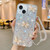 Starry Sequin Jade Butterfly Epoxy TPU Phone Case with Strap