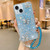 Starry Sequin Jade Butterfly Epoxy TPU Phone Case with Strap