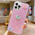 Starry Sequin Rhinestones Color Butterflies Epoxy TPU Phone Case