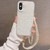 Shell Texture Crossbody Pearl Chain TPU Hybrid Acrylic Phone Case