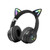 BT612 LED Cat Ear Single Sound Folding Bluetooth Earphone with Microphone
