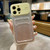 Large Window Gradient Glitter Phone Case with Card Slot