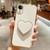 Electroplating Love Heart Holder TPU Phone Case