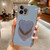 Electroplating Love Heart Holder TPU Phone Case