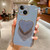 Electroplating Love Heart Holder TPU Phone Case