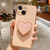 Electroplating Love Heart Holder TPU Phone Case