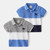 Boys Color Block Lapel Tops Boys Embroidered Shirts Baby Summer Trends