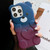 Bear Shape Oil-sprayed Gradient TPU Phone Case