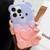 Bear Shape Oil-sprayed Gradient TPU Phone Case
