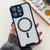 Colorful Two-Color Lens Film MagSafe Magnetic Horn Acrylic+TPU Case