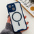 Colorful Two-Color Lens Film MagSafe Magnetic Horn Acrylic+TPU Case
