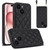 Rhombic Texture Phone Case with Dual Lanyard