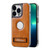 Y3 Electroplated Fine Hole Leather Phone Case with Holder