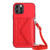 Rhombic Texture Card Bag RFID Phone Case with Long Lanyard