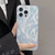 Hot Silver Stamp Gradient Feather Acrylic Hybrid TPU Phone Case