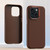 Metal Lens Frame Leather Full Coverage Shockproof Phone Case