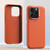 Metal Lens Frame Leather Full Coverage Shockproof Phone Case