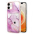 Marble Pattern IMD Card Slot Phone Case