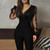  European And American New Sequin Gauze Jumpsuit Women's Slim Jumpsuit