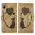 Pen Heart Cat Embossed Leather Phone Case