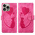 Pen Heart Cat Embossed Leather Phone Case