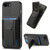Carbon Fiber Fold Stand Elastic Card Bag Phone Case