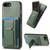 Carbon Fiber Fold Stand Elastic Card Bag Phone Case