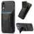 Carbon Fiber Fold Stand Elastic Card Bag Phone Case