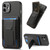 Carbon Fiber Fold Stand Elastic Card Bag Phone Case