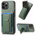 Carbon Fiber Fold Stand Elastic Card Bag Phone Case