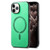 Solid Color Retro Magsafe PU Back Cover Phone Case