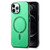 Solid Color Retro Magsafe PU Back Cover Phone Case