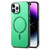 Solid Color Retro Magsafe PU Back Cover Phone Case