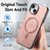 Solid Color Retro Magsafe PU Back Cover Phone Case