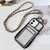 Electroplated Clear Card Slot TPU Phone Case with Crossbody Chain