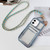 Electroplated Clear Card Slot TPU Phone Case with Crossbody Chain