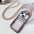Electroplated Clear Card Slot TPU Phone Case with Crossbody Chain