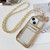 Electroplated Clear Card Slot TPU Phone Case with Crossbody Chain