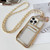 Electroplated Clear Card Slot TPU Phone Case with Crossbody Chain
