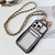 Electroplated Clear Card Slot TPU Phone Case with Crossbody Chain