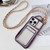 Electroplated Clear Card Slot TPU Phone Case with Crossbody Chain