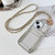 Electroplated Clear Card Slot TPU Phone Case with Crossbody Chain
